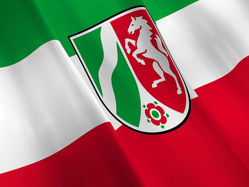 Fahne von Nordrhein-Westfalen Fahne von Nordrhein-Westfalen