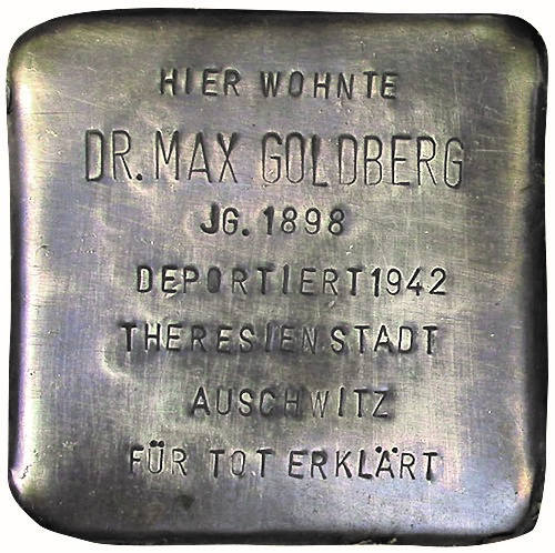 Stolperstein für Dr. Max Goldberg